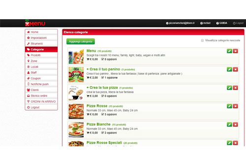 categorie e prodotti