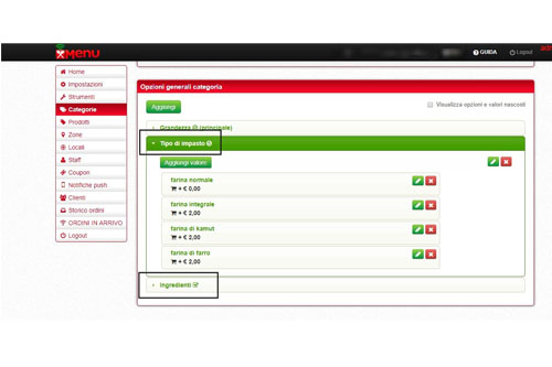 Categorie e Prodotti